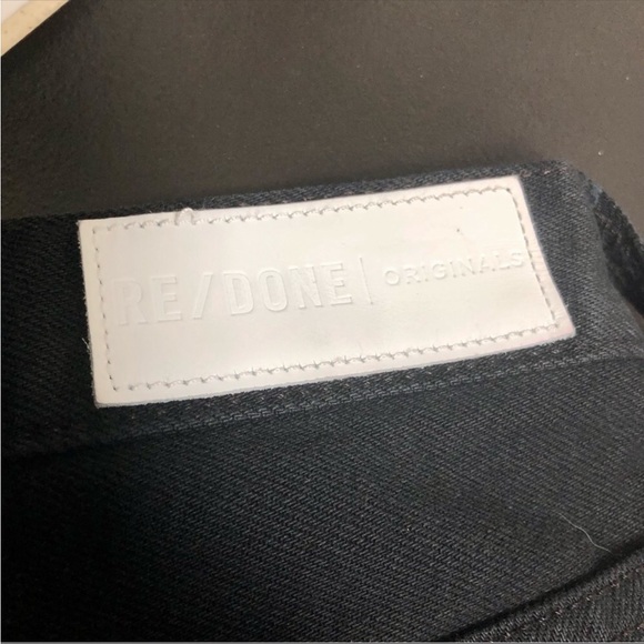 RE/DONE Originals Ultra High Rise Skinny Black size 26 button fly stretchy - Picture 9 of 12